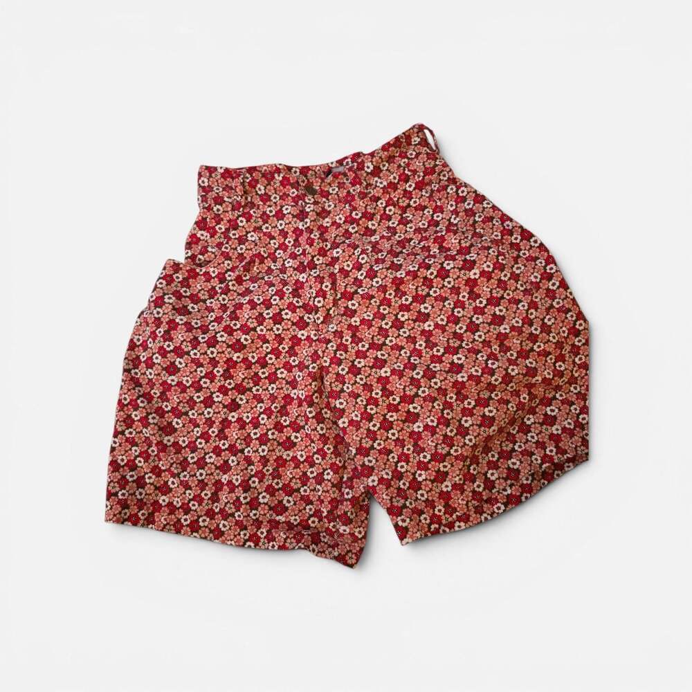 Chaus Sport Vintage Red Floral Cotton Shorts